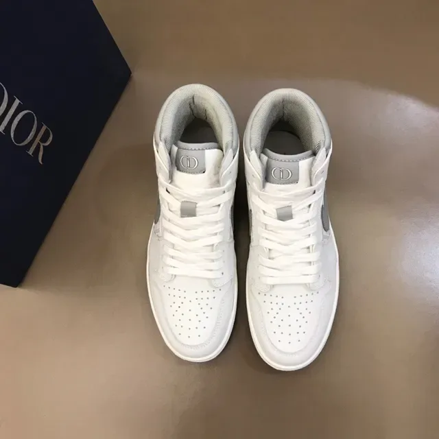 Dior 白灰 高帮 印花 篮球鞋 9