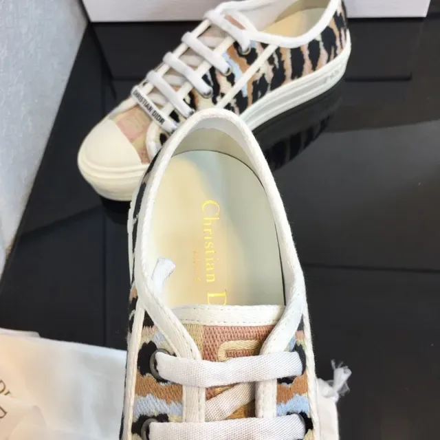 Dior White Multicolor Low-Top Lace-Up Lifestyle Sneakers 6