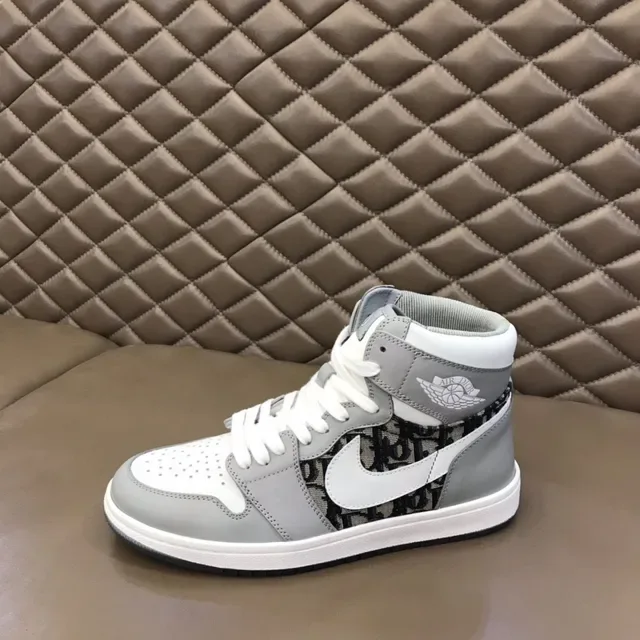 Dior x Air Jordan 1 High Cinza Monograma Oblíquo Tênis Lifestyle 6