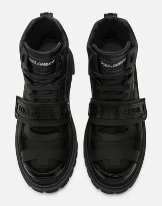 Dolce & Gabbana Black Multi-Strap Lug Sole Work Boots 3