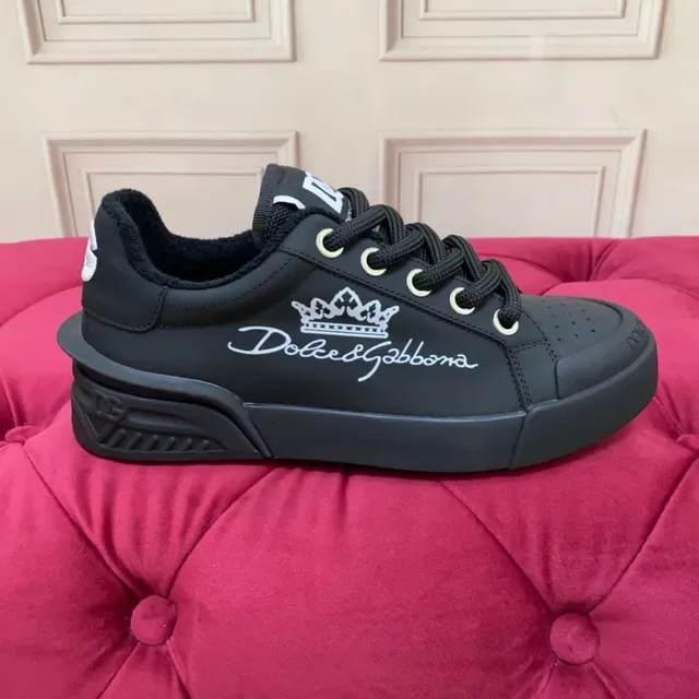 Dolce & Gabbana Portofino Noir Monocromatique Style de vie Sneakers 2