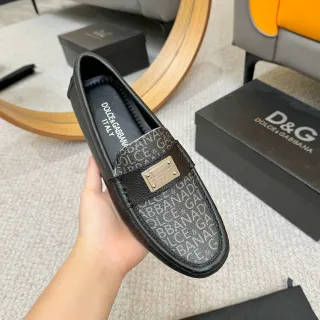 Dolce & Gabbana Portofino Monogram Leather Loafer