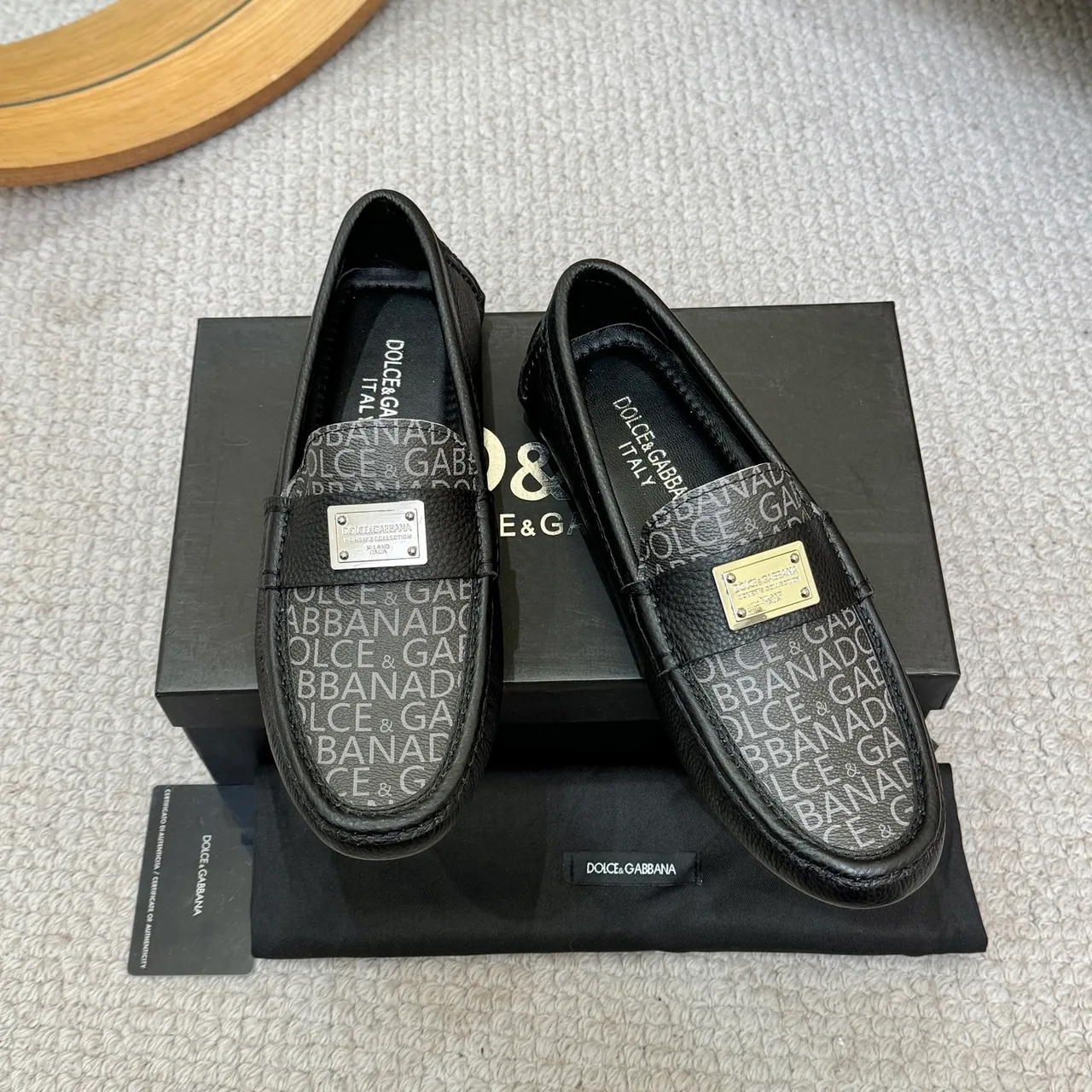 Dolce & Gabbana Portofino Monogram Mocassin en Cuir 2