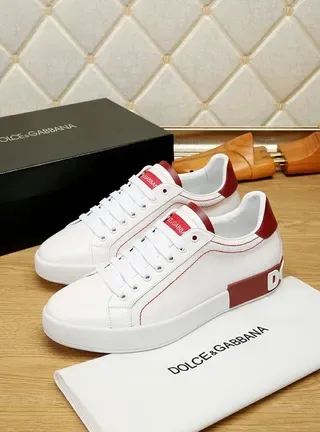 Dolce & Gabbana Portofino blanc et rouge sneakers lifestyle 5