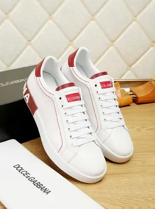 Dolce & Gabbana Portofino blanc et rouge sneakers lifestyle 7