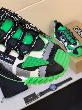 Dolce & Gabbana Runner noir vert argent baskets à semelle épaisse 3