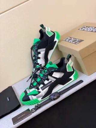 Dolce & Gabbana Runner noir vert argent baskets à semelle épaisse 6
