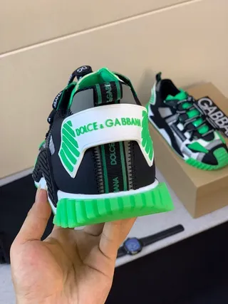 Dolce & Gabbana Runner noir vert argent baskets à semelle épaisse 8