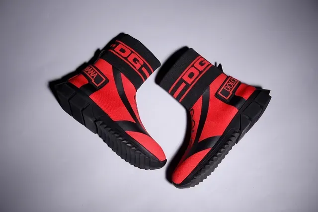 Dolce & Gabbana Speed Trainer Tênis Lifestyle Vermelho e Preto 2