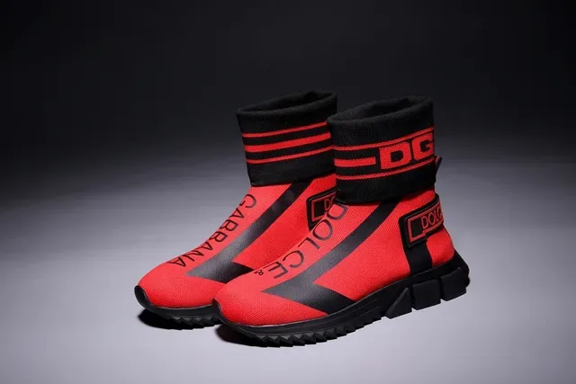 Dolce & Gabbana Speed Trainer Tênis Lifestyle Vermelho e Preto 3