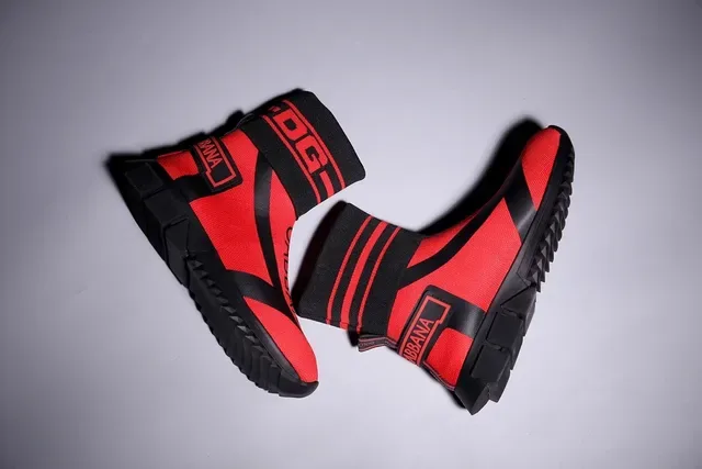 Dolce & Gabbana Speed Trainer Tênis Lifestyle Vermelho e Preto 4