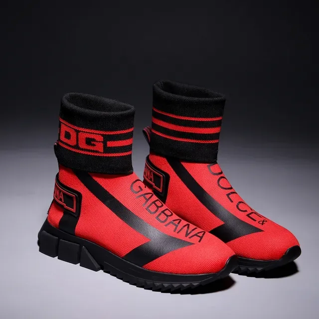 Dolce & Gabbana Speed Trainer Tênis Lifestyle Vermelho e Preto 5