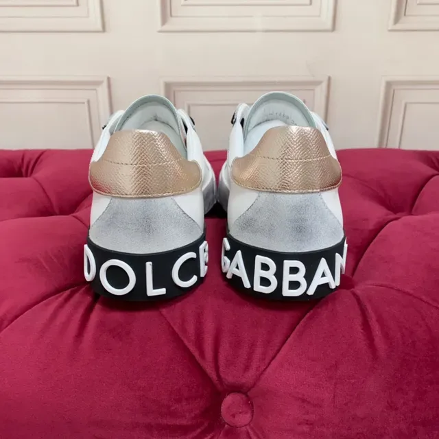 Dolce & Gabbana DG Logo Sneaker White Black Gold Lifestyle Sneakers 3