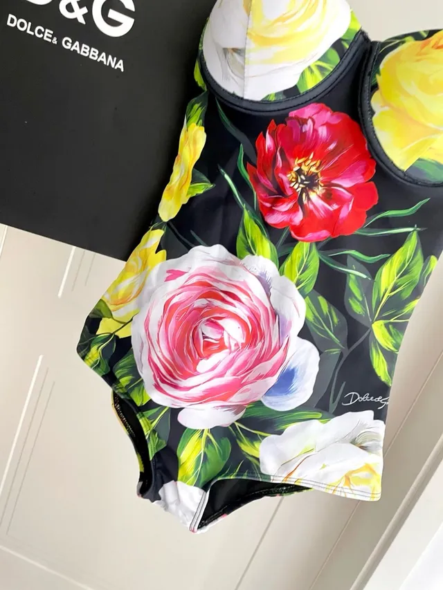 Dolce & Gabbana Floral-Print Bustier One-Piece Swimwear 6