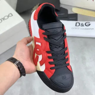 Dolce & Gabbana NS1 红色黑色 醒目标志 侧面板 厚底雕塑鞋底 生活方式运动鞋