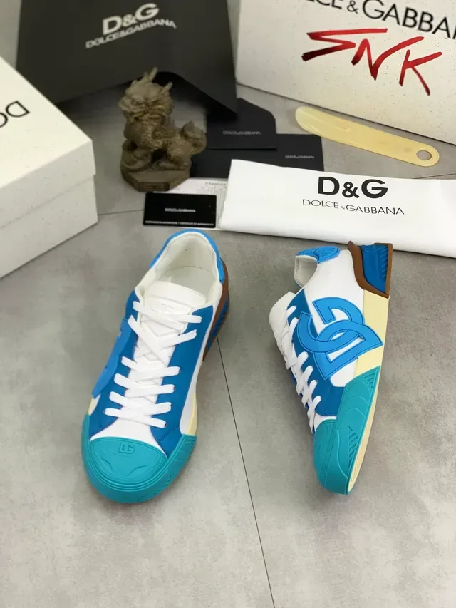 Dolce & Gabbana Portofino Blue White Teal sneakers lifestyle 5