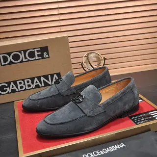 Dolce & Gabbana Portofino 灰色麂皮乐福鞋
