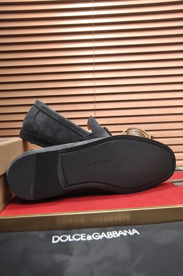 Dolce & Gabbana Portofino Mocassins de Camurça Cinza 3