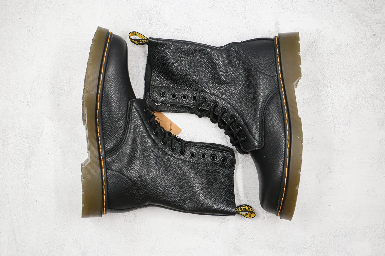 Dr. Martens 1460 Black Pebbled Leather 8-Eyelet Martin Boot 8