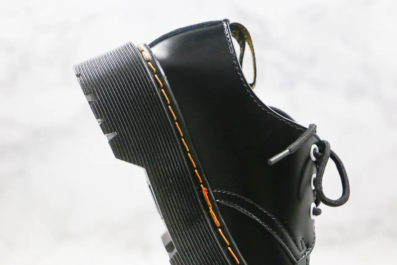 Dr. Martens 1461 Jadon Platform Black Glossy Leather Oxford Shoes 4