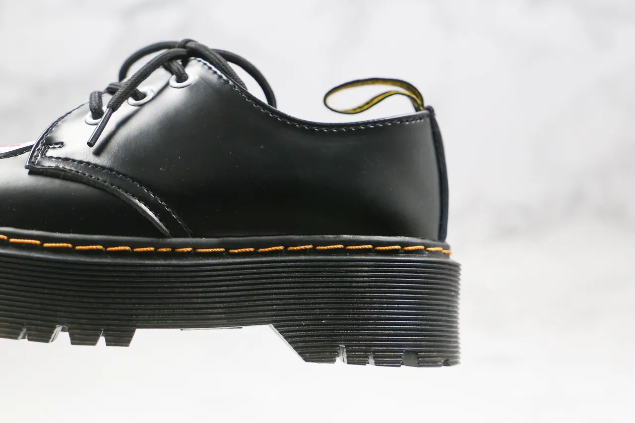 Dr. Martens 1461 Jadon Platform Black Glossy Leather Oxford Shoes 6