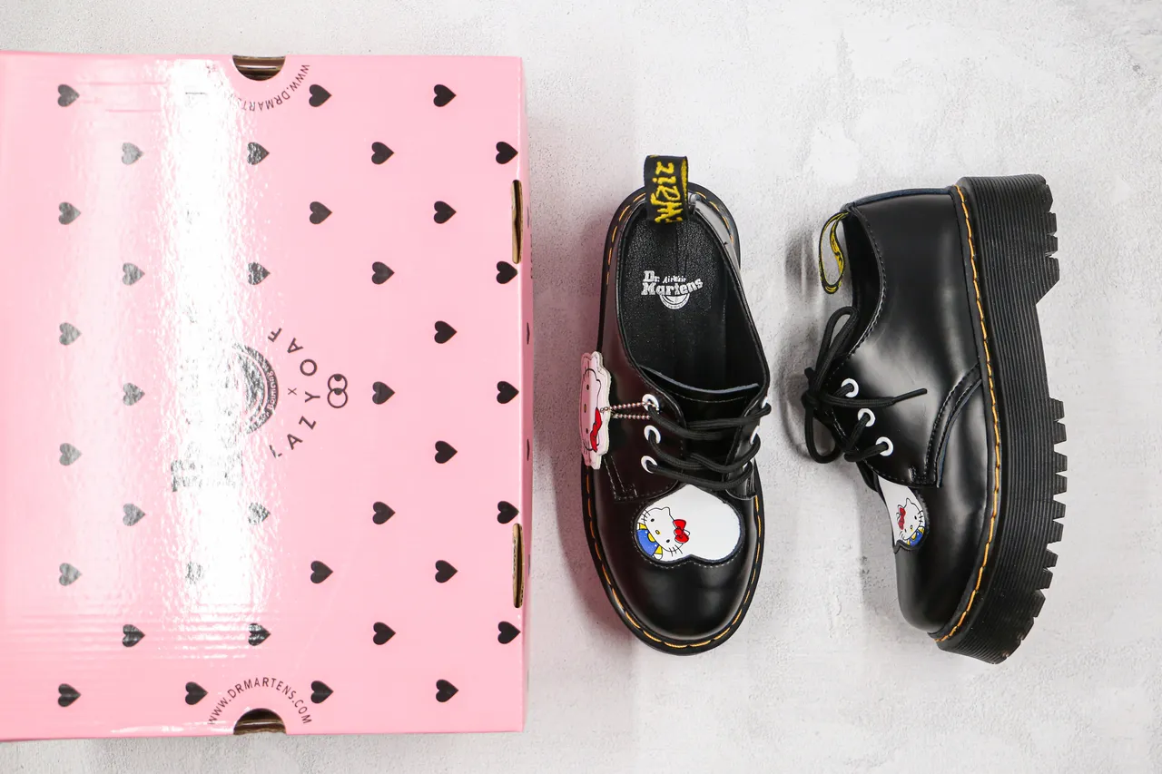 Dr. Martens 1461 Jadon Platform Black Glossy Leather Oxford Shoes 8