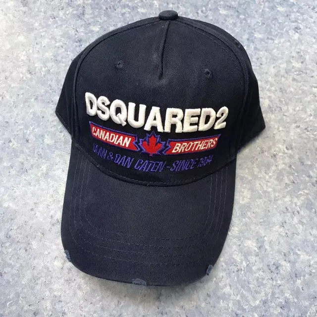 Dsquared2 Canadian Brothers Casquette de baseball noire brodée 2