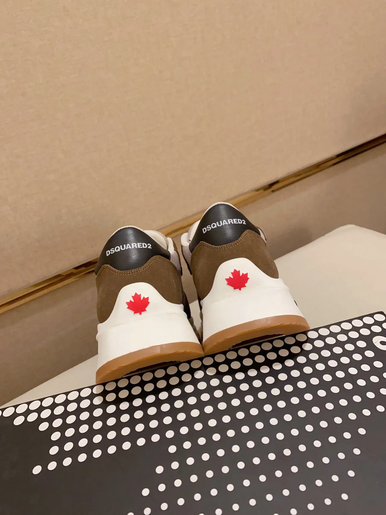 Dsquared2 ICON Beige Brown Mesh and Suede Lifestyle Sneakers 2