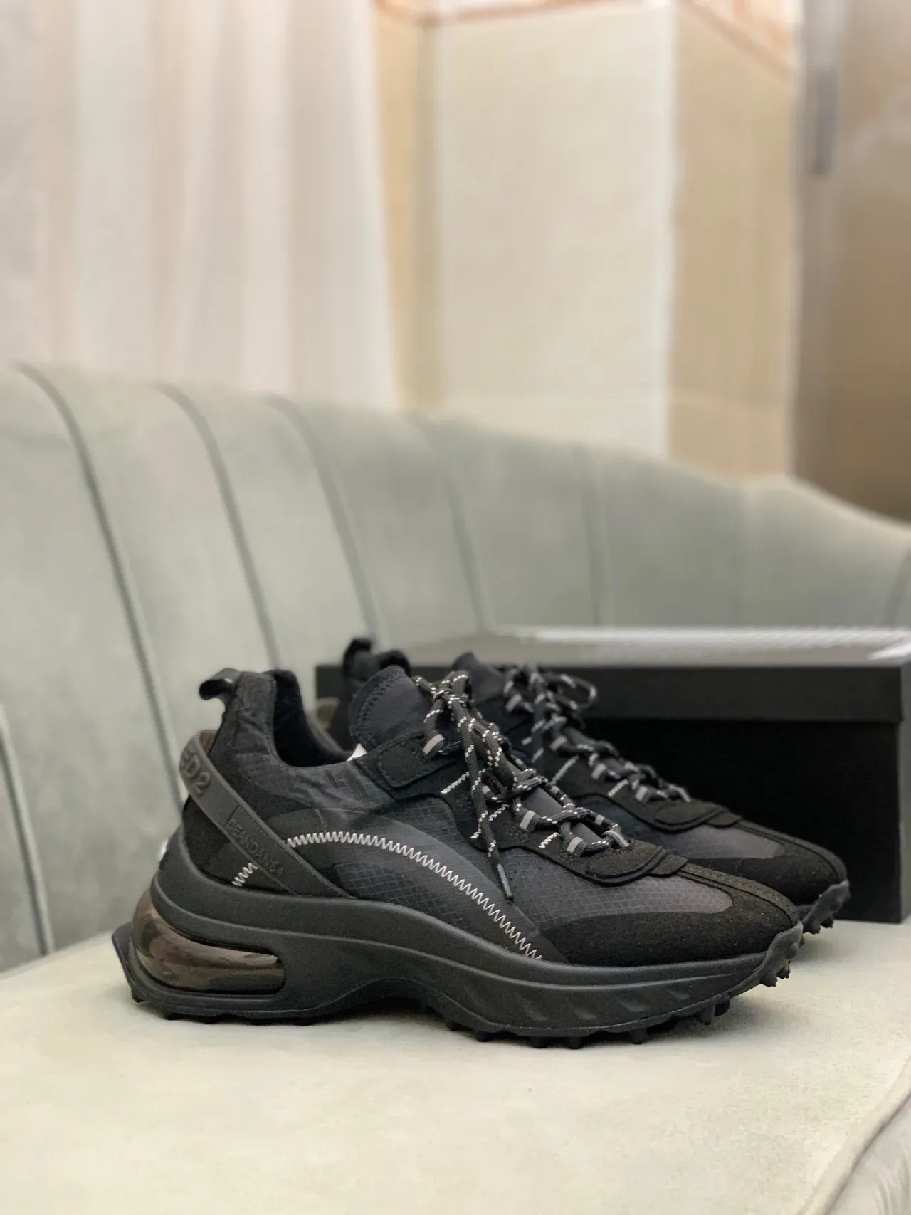 Dsquared2 ICON Black Chunky Sneakers 7