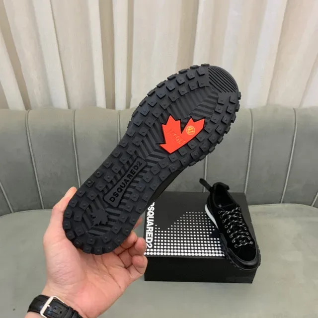 Dsquared2 ICON Black Mixed-Material Lifestyle Sneakers 2