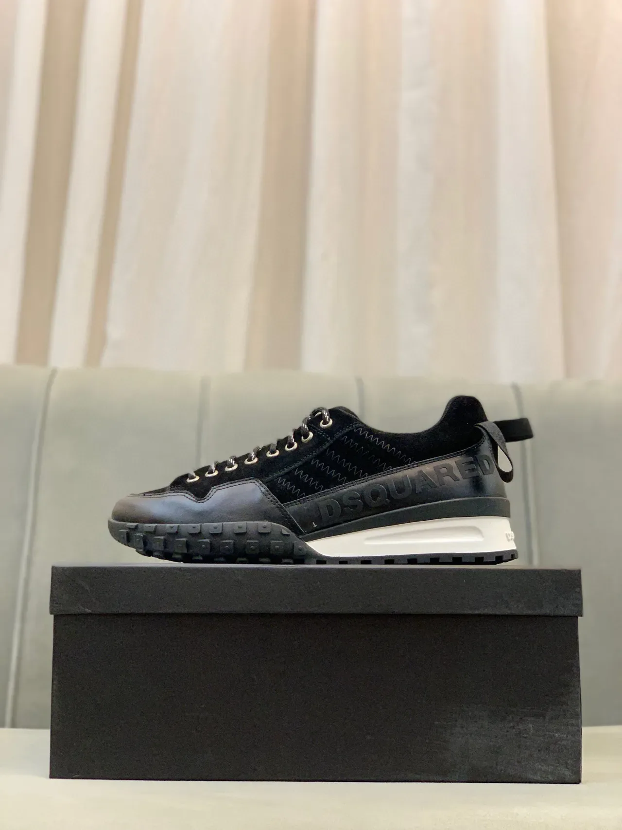 Dsquared2 ICON Black Mixed-Material Lifestyle Sneakers 5