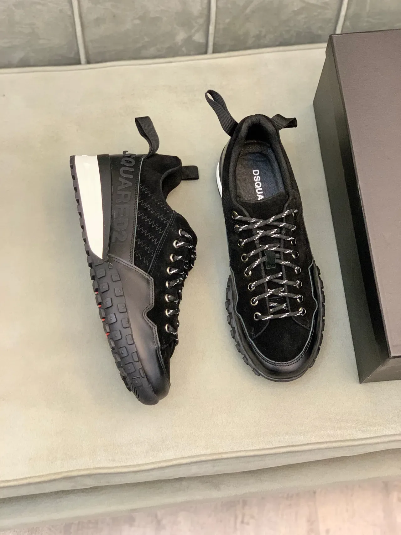 Dsquared2 ICON Black Mixed-Material Lifestyle Sneakers 7