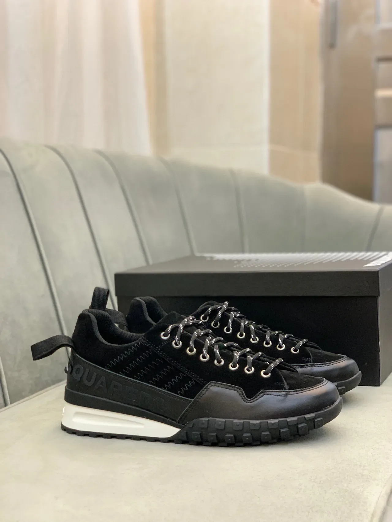 Dsquared2 ICON Black Mixed-Material Lifestyle Sneakers 8