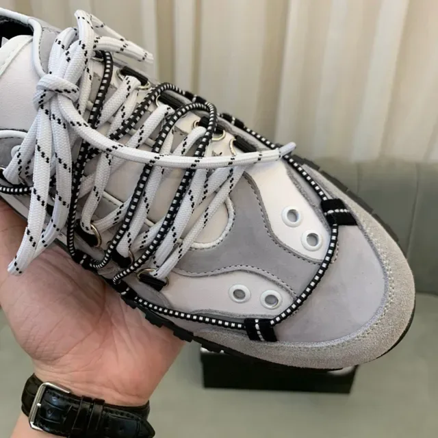 Dsquared2 ICON Multi-Strap Gray White Black Chunky Sneakers 3