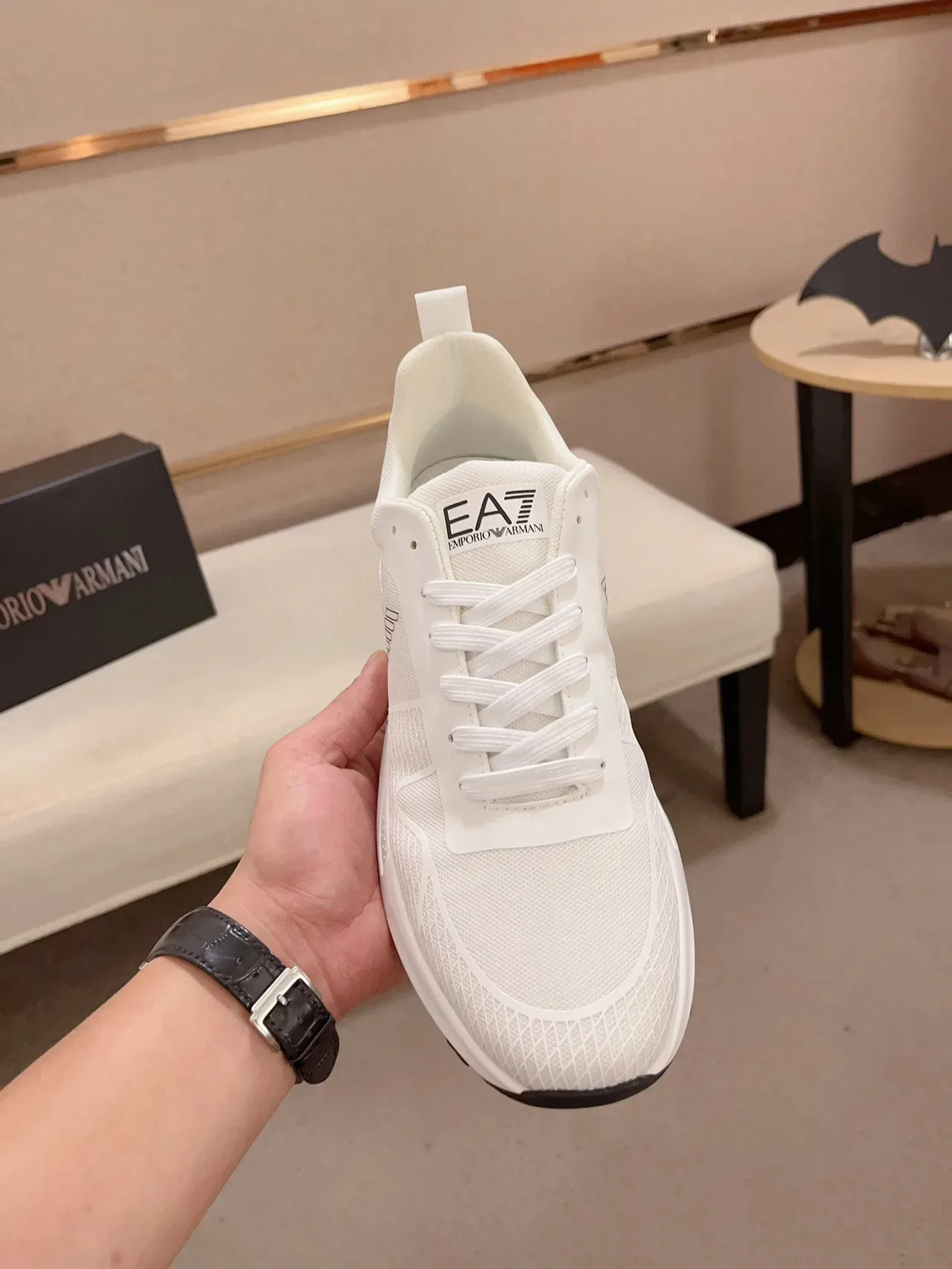 Emporio Armani EA7 White Mesh Lifestyle Sneaker 2