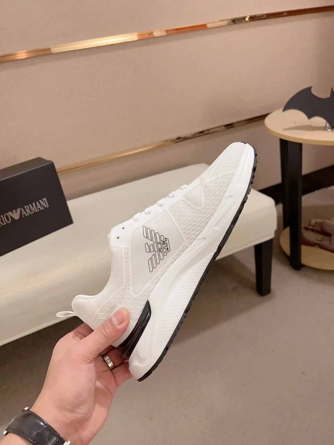 Emporio Armani EA7 White Mesh Lifestyle Sneaker 5