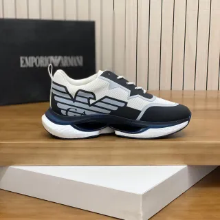 Emporio Armani Eagle Logo White Black Navy Lifestyle Sneakers