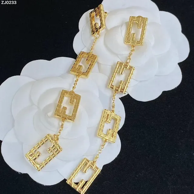 Fendi FF Bamboo Gold Logo Links Necklace 4
