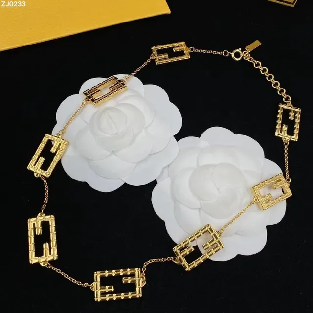 Fendi FF Bamboo Gold Logo Links Necklace 6