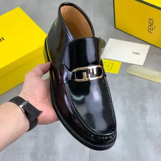 Fendi FF Loafer Black Patent Leather Loafer