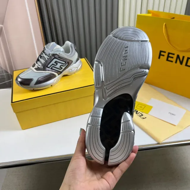 Fendi Zapatillas Chunky Gris Marrón Suela Material Mixto 2