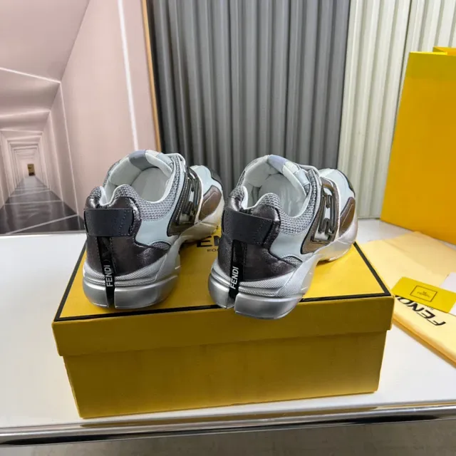 Fendi Zapatillas Chunky Gris Marrón Suela Material Mixto 3