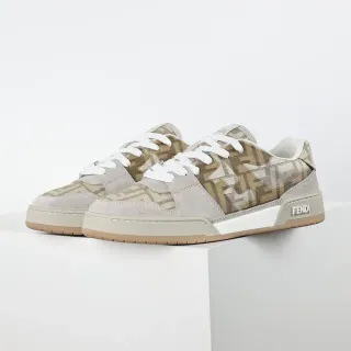 Fendi Monogram-Print Suede Lifestyle Sneakers