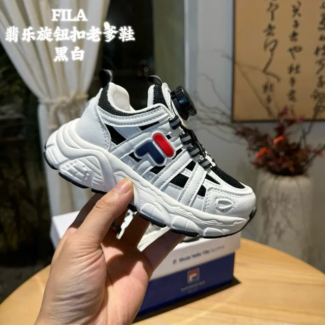 Fila Branco Rosa Sola intermediária Sistema de Fecho por Dial Tênis Grossos 8