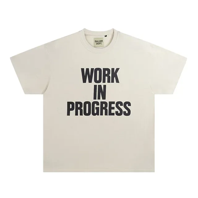 Gallery Dept Beige Black Oversized Fit Bold Typographic Print T-Shirt 2