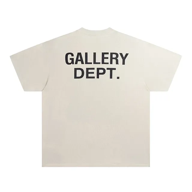 Gallery Dept Beige Black Oversized Fit Bold Typographic Print T-Shirt 3