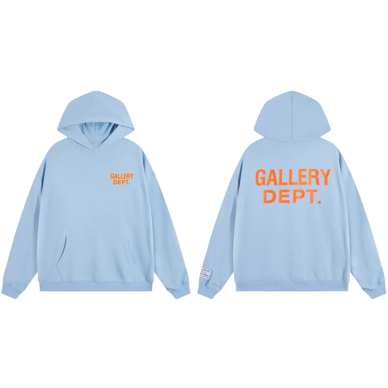 Gallery Dept Black Oversized Fit Screen-Printed Logo Hoodie 3