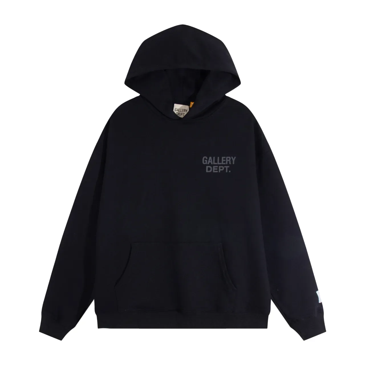 Gallery Dept Black Oversized Fit Screen-Printed Logo Hoodie 18