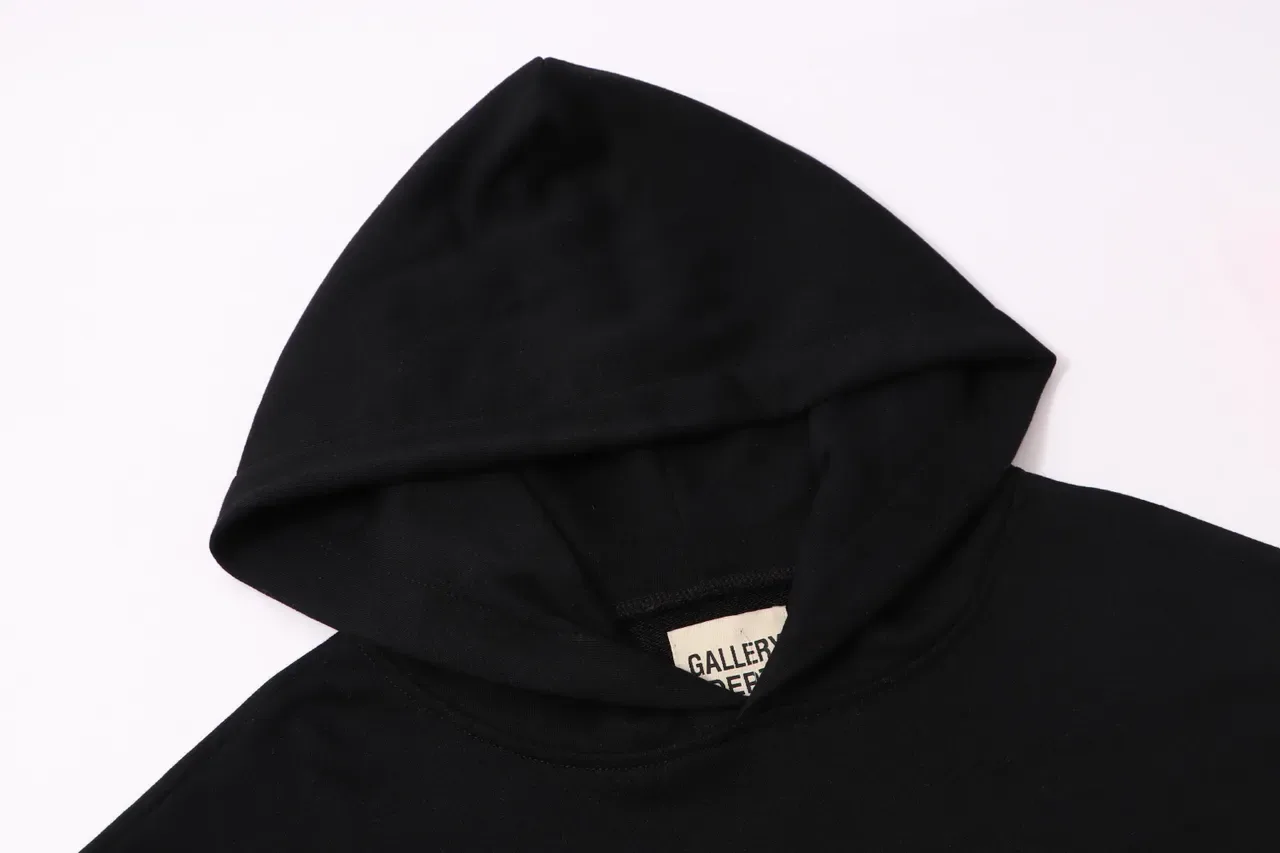 Gallery Dept Black Oversized Fit Screen-Printed Logo Hoodie 20