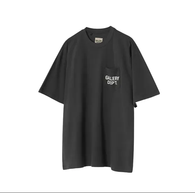 Gallery Dept Chest Pocket Logo Black T-Shirt 3